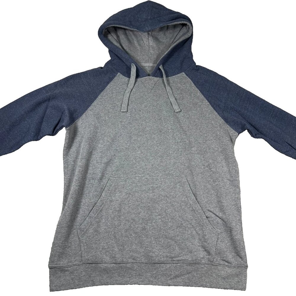 Fanatics Mens Large Gray Blue Classic Activewear Performance Pullover Hoodie NWT